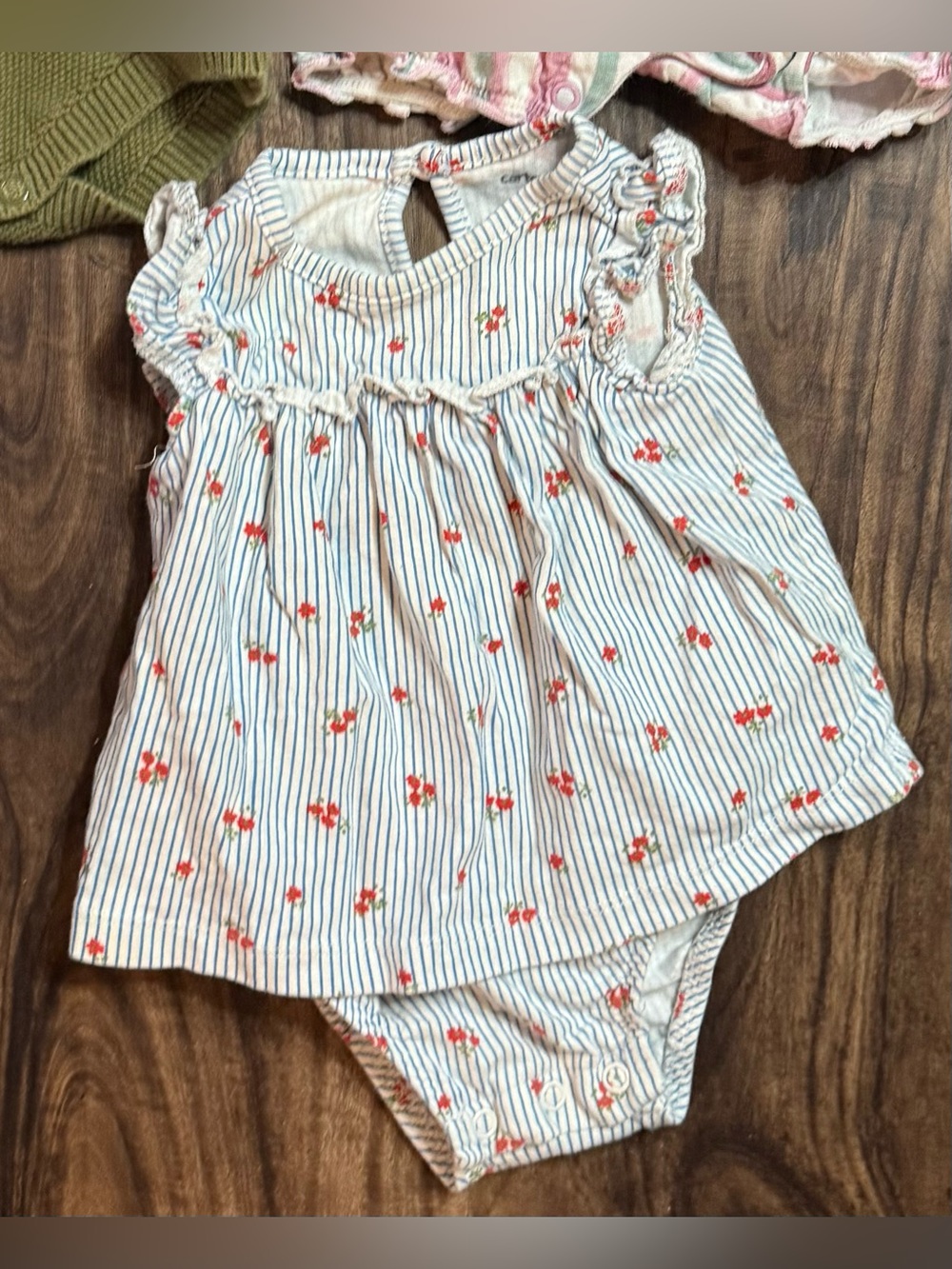3-6 Months Baby Girl Romper Dress Shirt Bundle Spring Summer Infants - Picture 4 of 11